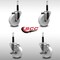 Service Caster 4'' SS Nylon Wheel Swivel 3/4'' Expanding Stem Caster Set 2 Brakes, 4PK SCC-SSEX20S414-NYS-2-TLB-2-34 - alternate 5